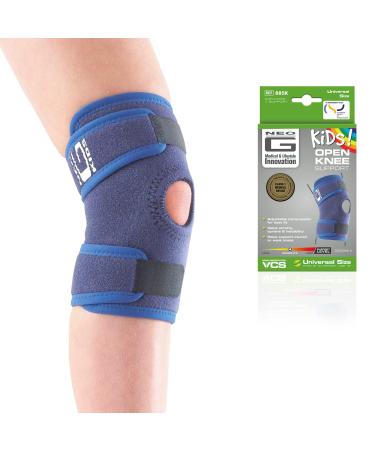 Neo-G Knee Brace for Kids  Open Patella - Brace for Juvenile Arthritis Relief  Joint Pain  Meniscus Pain  Sports  Basketball  Running - Adjustable Compression - Class 1 Medical Device