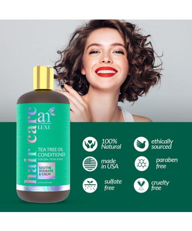 Artnaturals LUXE Tea Tree Conditioner - 100% Pure Essential Oil for Dandruff & Dry Scalp - 16 Fl Oz | Ideal for Men & Women - International Shipping Available - Buy Online on GoSupps.com