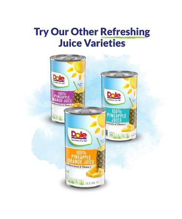 Dole 100% Pineapple Juice - 8.4 Fl Oz Cans (Pack of 24) | 100% Fruit Juice with Added Vitamin C - Buy Online on GoSupps.com