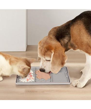 Coomazy Leak Mat for Dogs - Silicone Spatula & Brush Included | Slow Feeder Dog Accessories for Swimming | Gray (15x25cm) - Buy Online on GoSupps.com