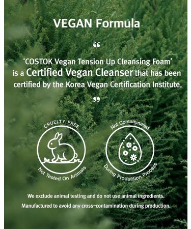 Vegan Tension Up Cleansing Foam 120ml - Gentle Daily Face Wash for Sensitive Skin EWG Verified Cruelty-Free PEG Free Eco-Friendly Packaging - Buy Online on GoSupps.com