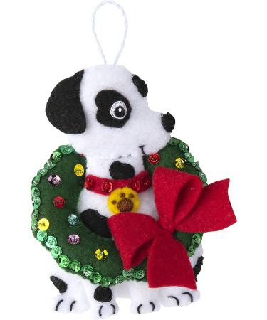 Bucilla Christmas Dogs Felt Applique Ornament Kit - Set of 6 | Holiday Craft Supplies - Buy Online on GoSupps.com