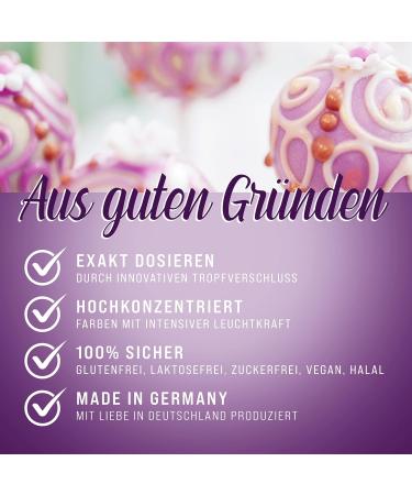 Buy Highly Concentrated Sugar-Free Lila Food Coloring 10ml for Drinks Cakes Dough & More | Tortendendeko Baking Accessories - Buy Online on GoSupps.com