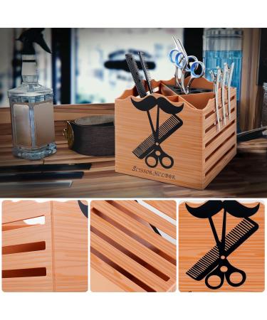 Salon Shear Holder with 4 Compartments Compact Hair Cutting Scissors Holder with Sponge Lining Efficient Salon Scissors Holder Hair Scissors Organizer for Barber Supplies Stylists 5.3x5.3x4.7in wo - Buy Online on GoSupps.com