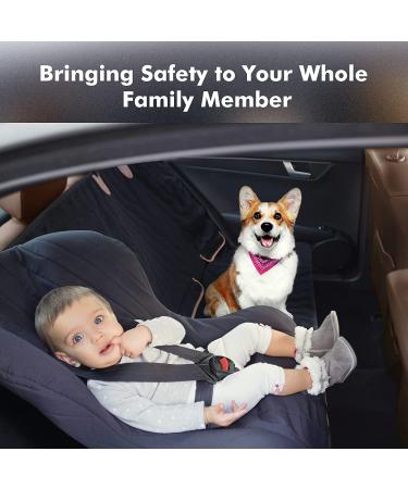Waterproof & Scratchproof Dog Car Seat Cover for Back Seat - Black 54W x 58L - Buy Online on GoSupps.com
