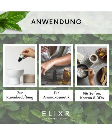 Elixr Japanese Mint Oil - 100% Essential Oil for Aromatherapy & Massage | Certified Natural Cosmetics from Germany - 10ml - Buy Online on GoSupps.com