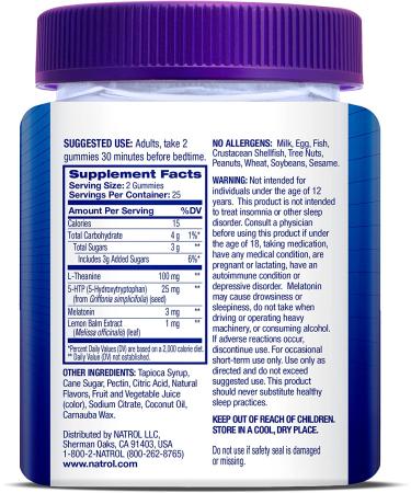 Natrol Relax Night Calm Gummies - Berry Flavor - 50 Count for Daily Stress Relief - Buy Online on GoSupps.com