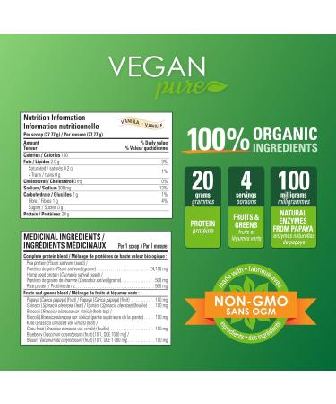 Vegan Pure Organic Protein & Greens (Vanilla) - Buy Online on GoSupps.com