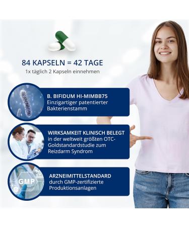 Kijimea Irritable Bowel Pro - Clinically Proven Relief for Diarrhea Abdominal Pain Flatulence & Constipation | 14 Capsules with Bifido Bacterial Cultures - Buy Online on GoSupps.com
