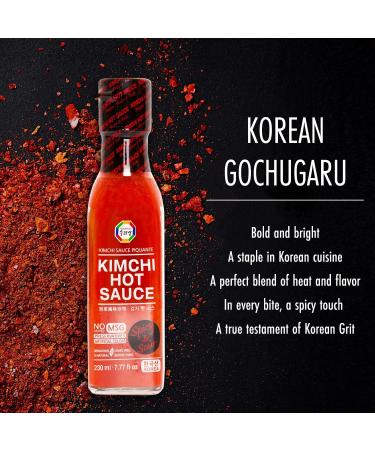 Kimchi Hot Sauce Made with real Kimchi and Gochugaru Bright and Spicy Piquant Flavor Preservative Free Multipurpose Great for Pizza and Taco Gift Idea for Hot Sauce Enthusiast 230ml - Buy Online on GoSupps.com