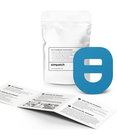 SIMPATCH Omnipod Adhesive Patch with Strap (25-Pack) - Blue Waterproof CGM Tape - Buy Online on GoSupps.com