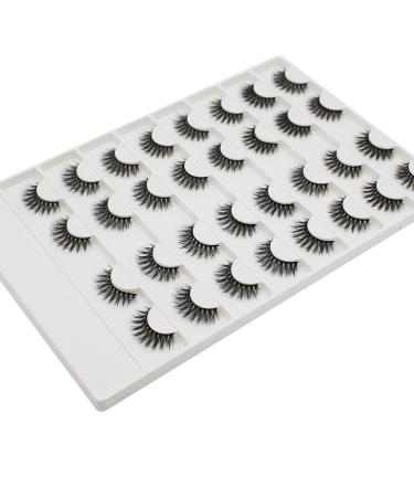 Dedila 16 Pairs Handmade Natural 3D Mink False Eyelashes - Short, Daily Fluffy, Lightweight Makeup Volume Extensions - Reusable Stripe Lashes (A03) - Buy Online on GoSupps.com
