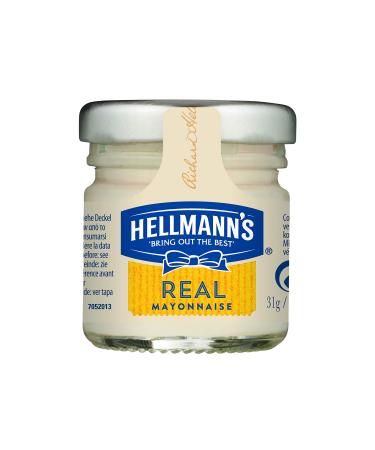 Hellmann's Real Mayonnaise Mini Glass (perfect serving size in the dining room) 1 pack (80 x 33 ml) Mayonnaise 33 ml (80 pack)