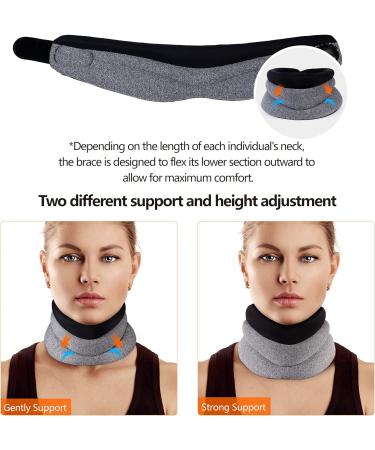 Neck Brace for Pain Relief | Foam Cervical Collar for Sleeping & Whiplash Support | Adjustable Neck Support for Men & Women - Buy Online on GoSupps.com