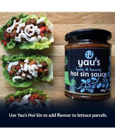 Yau's Hale and Hearty Hoi Sin Sauce. All-Natural Tasty Chinese Cooking Sauce. Gluten-Free Soy-Free Vegan Friendly Contains No E Numbers or MSG. Use with Meat Vegetable or Duck Pancakes 3x300g - Buy Online on GoSupps.com