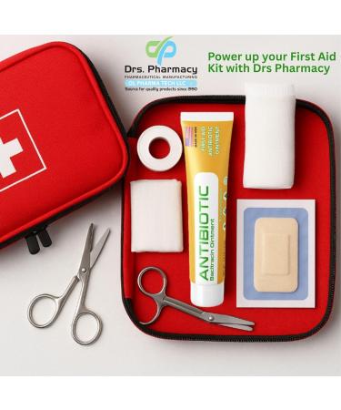 Drs. Pharmacy First Aid Antibiotic Ointment with Bacitracin Zinc 0.5 oz Made in USA - Buy Online on GoSupps.com