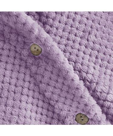 Shop Hanxiulin Oversized Plush Jacket for Women | Warm Fleece Hoodie - Autumn Outdoor Coat in Purple - Buy Online on GoSupps.com