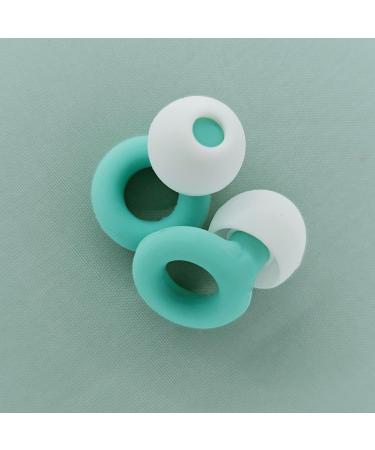 Ear Plugs for Noise Reduction Super Soft Reusable Hearing Protection in Flexible Silicone for Sleep Noise Sensitivity - 8 Ear Tips in XS/S/M/L 26dB 14 Noise Cancelling (Mint)