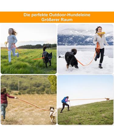 X XBen 10m Dog Tow Line | Robust Leash with Lockable Carabiner | Reflective Running & Training Line for All Dog Sizes | Comfortable Hand Loop | International Shipping - Buy Online on GoSupps.com