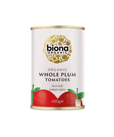 Biona Organic Whole Plum Peeled Tomatoes 400g 1 400 g (Pack of 1) - Buy Online on GoSupps.com