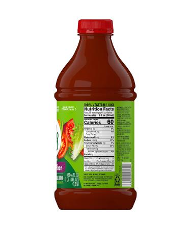 V8 High Fiber Vegetable Juice 46 FL OZ Bottle (Pack of 6) | 100% Vegetable Blend with Tomato Juice | Dietary Fiber Included - Buy Online on GoSupps.com
