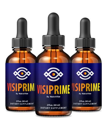 (3 Pack) Visiprime Eye Drops Official Visi Prime Nano Formula Sublingual Drops with Natural Ingredients Oral Supplement for Vision Clarity Floaters & Gentle Eye Care Review (90 Servings)