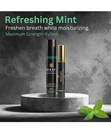 Merakk-Dry Mouth Fresh Breath Spray Mint - Sugar-Free Xylitol Breath Freshener | Bad Breath Spray Menthol - Dentist-Designed - 0.3 fl oz - Buy Online on GoSupps.com