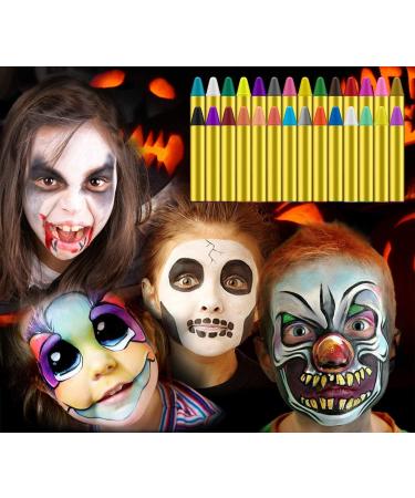 URAQT Face Paint Crayons - 28 Colors Non-toxic Body Painting Kit for Kids, Halloween Makeup, Christmas Party - Safe & Easy to Use - Buy Online on GoSupps.com