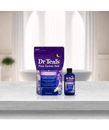 Dr Teal's Melatonin & Essential Oil Blend Epsom Salt Sampler Set | Relaxing Foaming Bath 2 Piece - Shop Internationally - Buy Online on GoSupps.com