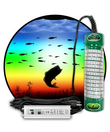 Green Blob Outdoors Multi-Color Fishing and Pool Light (Includes Red, Green, Blue, Yellow, White, Orange, Purple & More) Underwater, with 30ft Cord, LED, Fish Attractor, (7,500 Multi-Color)