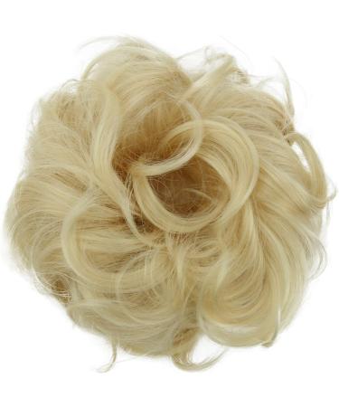 CAISHA by PRETTYSHOP Large Hairpiece Scrunchy Updo Curly Messy Bun Platinum Blonde #613B G11E - Buy Online on GoSupps.com
