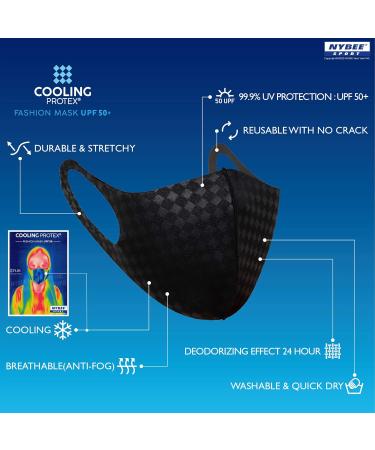 Unisex Washable Face Mask UPF 50 - Breathable UV Sunblock for Running & Summer | Reusable & Protective - Buy Online on GoSupps.com