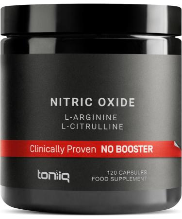 Nitric Oxide L-Arginiine and L-Citrulline Clinically Proven No Booster Toniiq - 120 Capsules