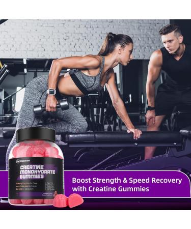Creatine Monohydrate Gummies 5000mg w/Iron Vitamin B6 & B12 Sugar Free 5g Creatine Supplements for Women and Men Boost Energy & Muscle Recovery - 90 Raspberry Gummies Raspberry 90 Count (Pack of 1) - Buy Online on GoSupps.com