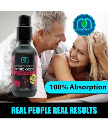 MOJObody Nano Nitric Oxide 2oz Pump Bottle: Elevate Your Health with 100% Absorption Ultra Nanotechnology Circulation Support - Buy Online on GoSupps.com