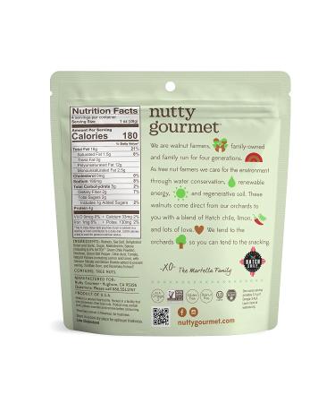 Nutty Gourmet Hatched Chili Limon Walnuts - Fresh, Flavored Keto Snacks (12oz) - Heart Healthy Nuts for Sale - Buy Online on GoSupps.com