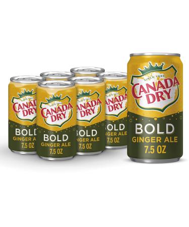 Canada Dry Bold Ginger Ale, 7.5 fl oz mini cans, 6 pack