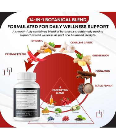 Cayenne Pepper Turmeric Odorless Garlic Cinnamon Fenugreek Citrus Bergamot Artichoke Blueberry Green Tea Black Pepper -150 Capsules 150 count (pack of 1) - Buy Online on GoSupps.com