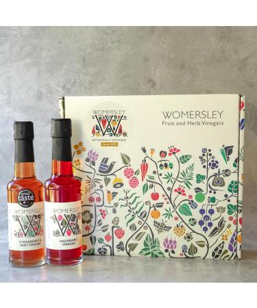 Womersley Gourmet presentation gift box with recipe cards - British Fine Fruit Vinegar for cooking salad dressing marinades Great Taste Award Winners (2 x 150ml) - Buy Online on GoSupps.com