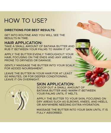 Prima Qualitas Batana Oil with Coconut for Hair Growth- Nourish and Repair Dry Damaged Hair- 100% Raw Natural Oil Jojoba Argan and Shea Butter for Hair and Skin Care 200 gr - Buy Online on GoSupps.com