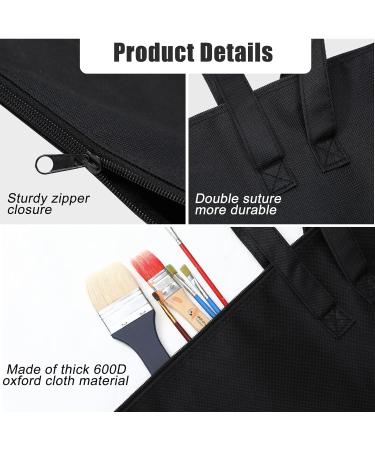 4 Pcs Light 25 x 37 Art Portfolio Bag Set - Black Case with Shoulder Strap, Poster Storage for Artwork & Sketching - Buy Online on GoSupps.com
