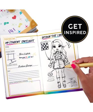 Rainbow High Secret Journal - Fashion Journal with Lock, Activity Book, Pen, and Necklace Charm for Creative Kids 6-12 Years - Multicolor - Buy Online on GoSupps.com