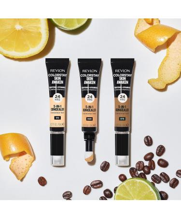 Revlon ColorStay Skin Awaken 5-in-1 Concealer - Lightweight Longlasting Face Makeup with Caffeine & Vitamin C for Imperfections & Dark Circles - 005 Fair 0.27 fl oz - Buy Online on GoSupps.com