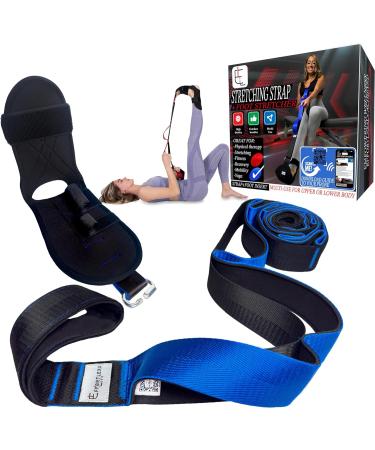EFFORTLEXX LIFE Stretching Strap with loops and attachable foot, leg stretcher - BLUE - 10 Loops - Buy Online on GoSupps.com