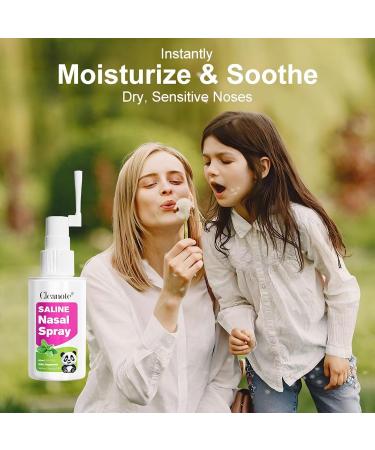 Cleanote Moisturizing Saline Nasal Spray for Dry Nose & Congestion Relief Gentle Drug-Free Isotonic Saline Solution Nose Spray with Natural Mint 100 mL - Buy Online on GoSupps.com