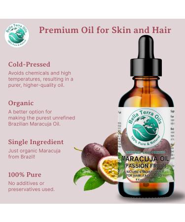 Bella Terra Maracuja Seed Oil 4 oz | Enhance Skin with Vitamin A & Essential Fatty Acids | International Shipping Available - Buy Online on GoSupps.com