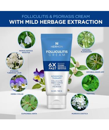 Folliculitis Treatment Cream 100g - Effective Relief for Scalp Face & Body | International Shipping - Buy Online on GoSupps.com