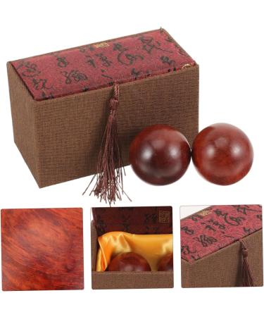 Gleavi Gymnastics Handballs & Massage Balls Set - Wooden Fitness Stress Relief Baoding Balls in Rosewood Gift Box - Buy Online on GoSupps.com