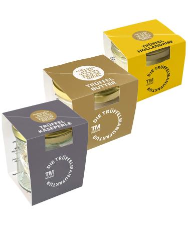 The truffle factory - delicatessen truffle test package consisting of: truffle butter 95g Hollandaise 180g and plane cheese "pearl" 60g the perfect gift set for birthday and Christmas