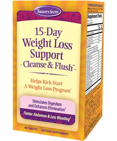 Nature's Secret 15-Day Weight Loss Support Cleanse & Flush - 60 Tablets